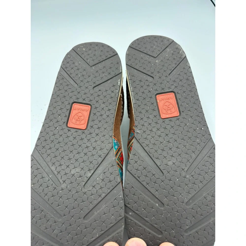 Ariat Cruiser Womens Serape Print Brown Suede Slip On Loafers 10019890 Size‎ 7B